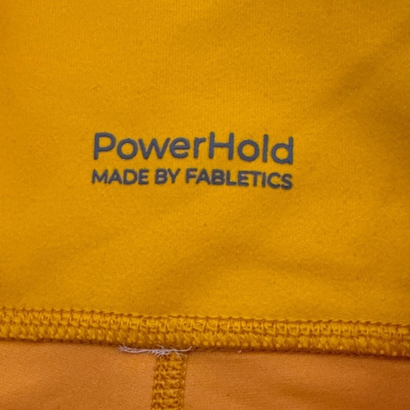 Fabletics Yellow and Pink powerhold Leggings - Picture 2 of 4